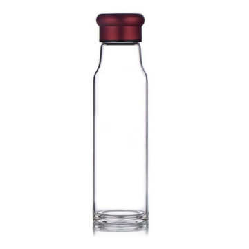 Botella de agua hecha a mano de vidrio de borosilicato